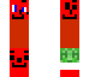 creeper rojo y feliz