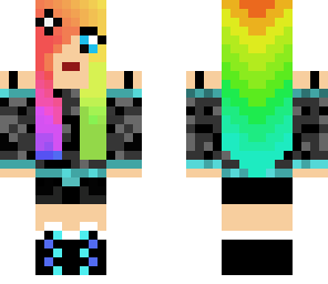 rainbow goth girl