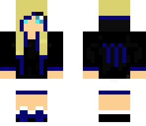 girl with blue hoodie