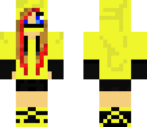 yellow hoodie girl