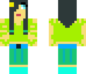 blue green girl