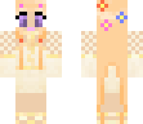 cat girl with flowers