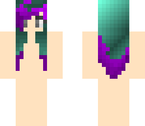 blue and purple hair girl base