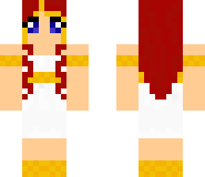 red and gold formal girl