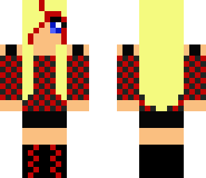 red and black dj girl