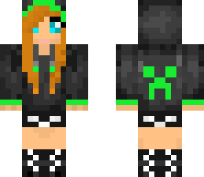 green creeper hoodie girl