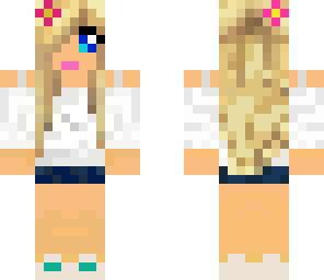 blonde whit headphones