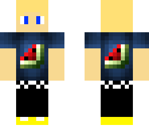 blonde kid in melon shirt