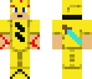 golden dude with lines