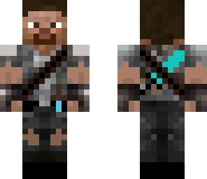 aventureiro com espada de diamante
