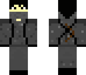 masked man with bow