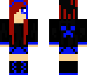 blue and red creeper girl
