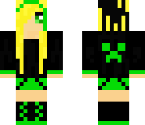 black and green creeper girl