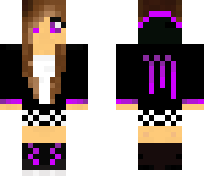 purple monster hoodie girl