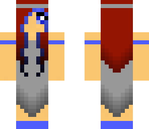 red blue and grey girl