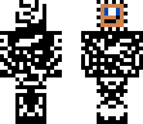 one eyed half white herobrine