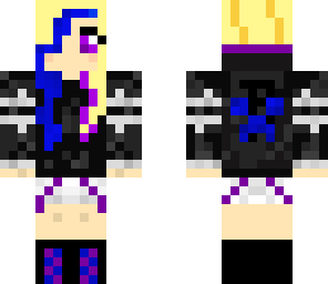 cute blue and purple nit jacket girl