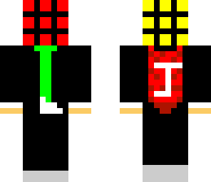 rubix cube head in tux