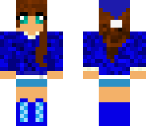 blue santa girl