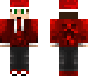 teen with santa hat