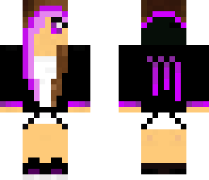 purple monster hoodie girl