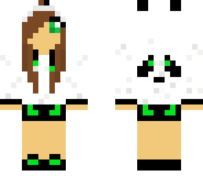 green panda girl