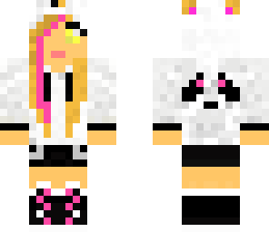 cute pink panda girl