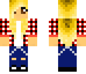 blondie with headphones and jeans