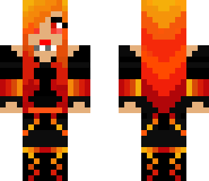 fire girl with spike collar