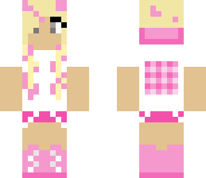 pink plaid girl