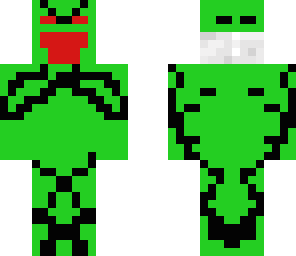 green man with white mask at back