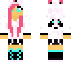 edited teenage girl panda