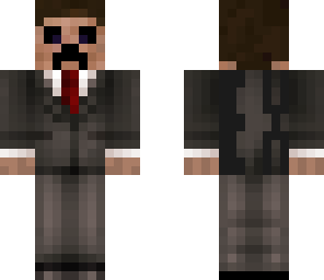 creeper steve in suit with no ex on
