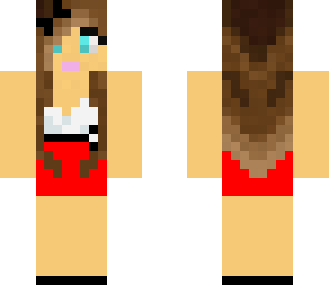 girl in red prom dress