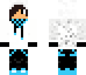 white n blue hoodie