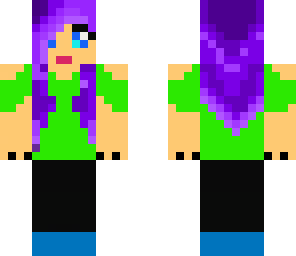 purple-haired girl