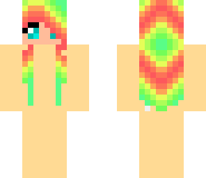 tie dye hair girl base