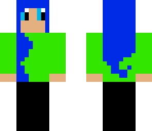 blue haired girl
