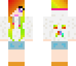 girl in rainbow creeper hoodie
