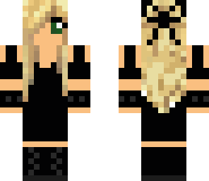 the blonde in black