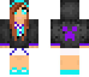 brunnette creeper hoodie girl