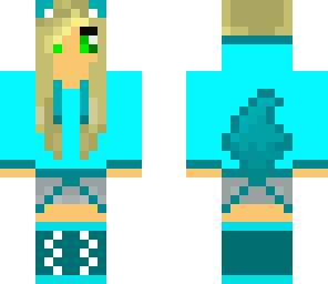 wolf girl blue