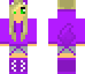 wolf girl purple