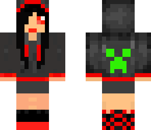 red creeper jacket girl