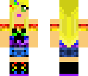 blond rainbow girl