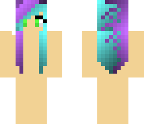 purple and blue hair girl base