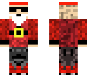 agent santa with headphones