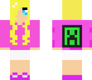 girl pinkcreeperjacket