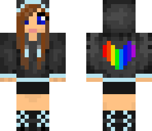 cute girl with a rainbow heart