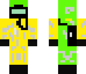 man in a hazard suit